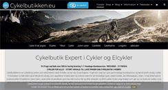 Desktop Screenshot of cykelbutikken.eu