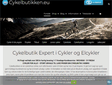 Tablet Screenshot of cykelbutikken.eu